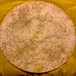 Silver & Grey Beaded Charger